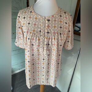 Ann Taylor Loft medium yoke blouse top boho